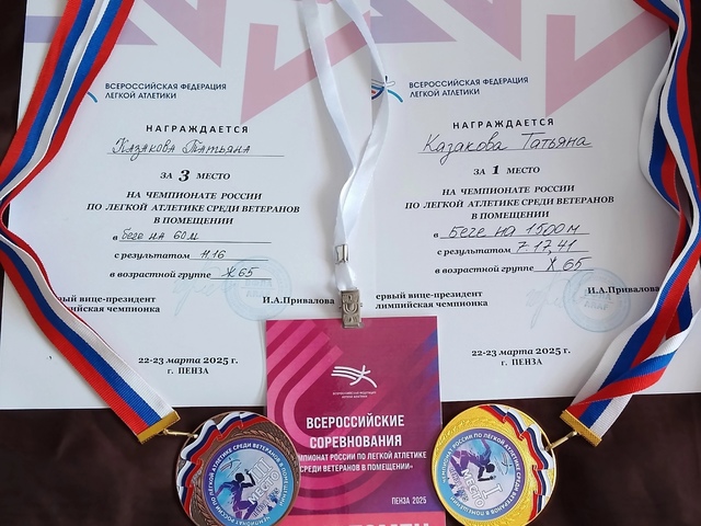 Чемпионат России по лёгкой атлетике среди ветеранов в помещении.